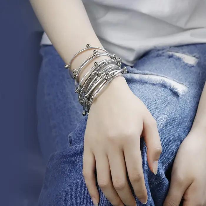 Amorcome-Bracelets à breloques multicouches pour femmes