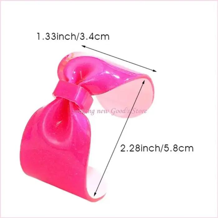 57QA – bracelet élégant surdimensionné en résine avec nœud papillon