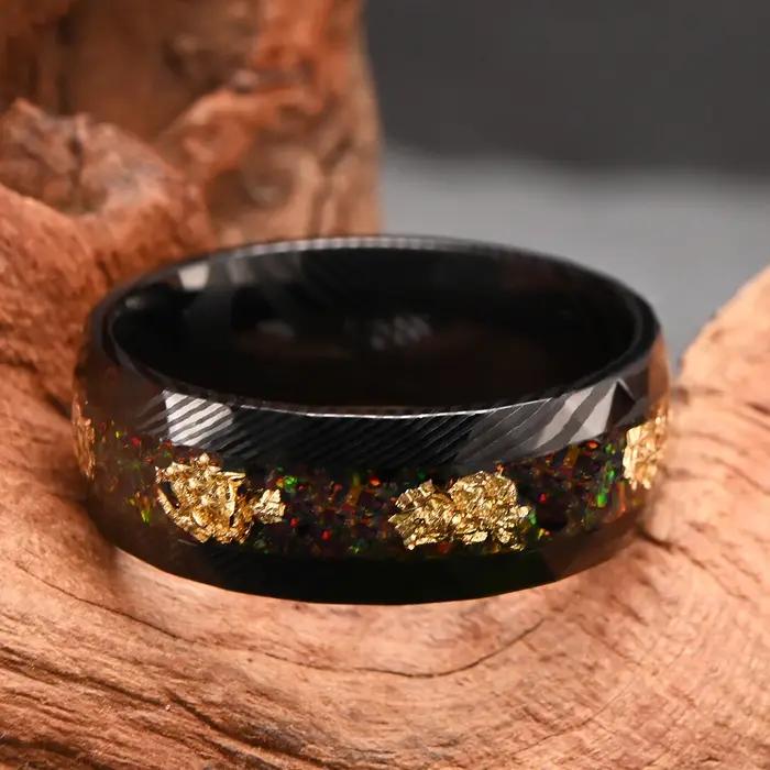 Bagues homme punk bijoux tendance parejas opale goth bague anillos pareja y2k accessoires vintage