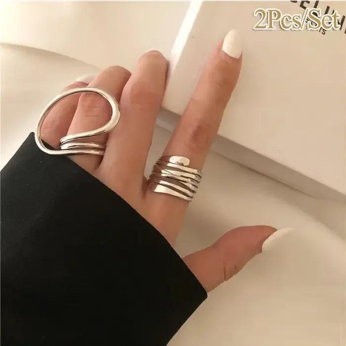 Ensemble de bagues massives pour femmes