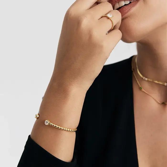 IOGOU – Bracelet manchette en argent massif 925