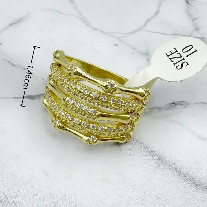 LUIZADA Vintage turc bagues femmes rond cristal césar anneau couleur or ethnique mariage bijoux