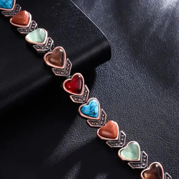 Bracelet en cuivre pur en forme de cœur pour femmes élégant tracker de fitness et sommeil pour occasions spéciales et quotidien