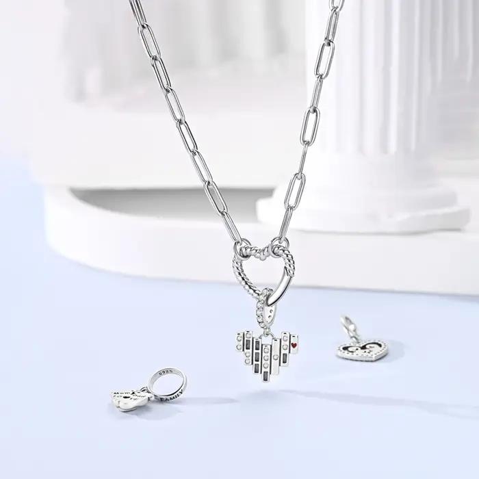 Collier en argent sterling 925 avec nœud en cristal pour femmes, bijou élégant pour occasions spéciales