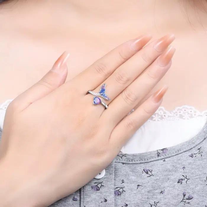 PANPOKI – bague d'amour en argent Sterling S925 pour femmes