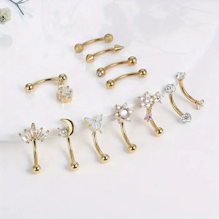 Florideco 1PC acier inoxydable Rook Piercing bijoux
