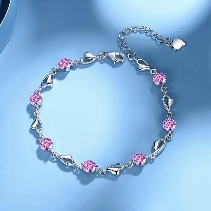 Bracelet d'amour de luxe en argent Sterling S925