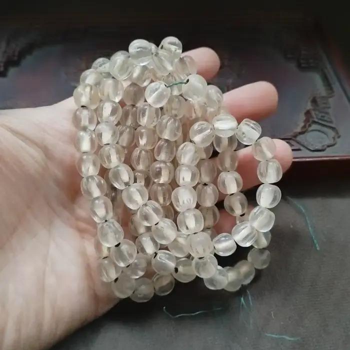 Perles en cristal transparent vintage en forme de melon pour la création de bijoux DIY bracelets colliers occasions spéciales femmes hommes