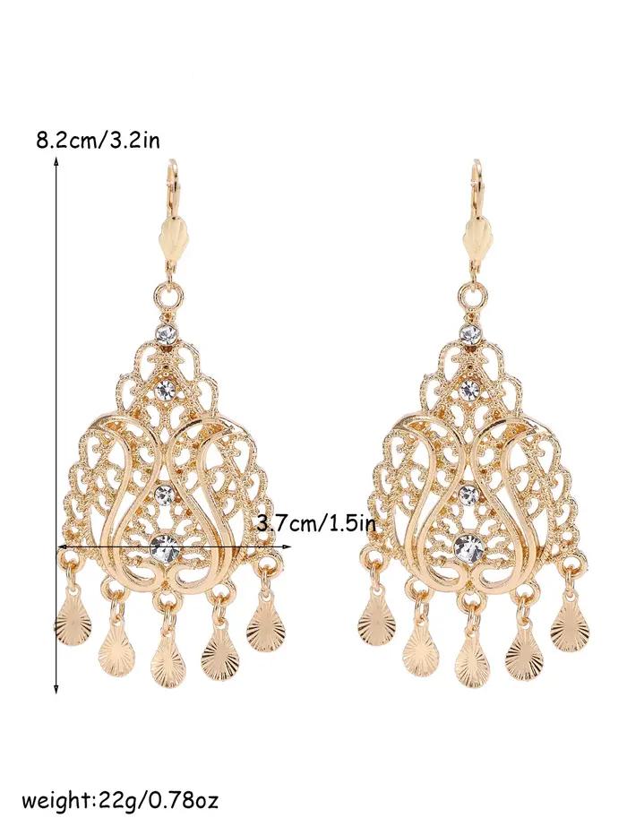 Boucles d'oreilles en forme de cœur pour femmes occasions spéciales bijoux d'amour moyen-orient traditionnel