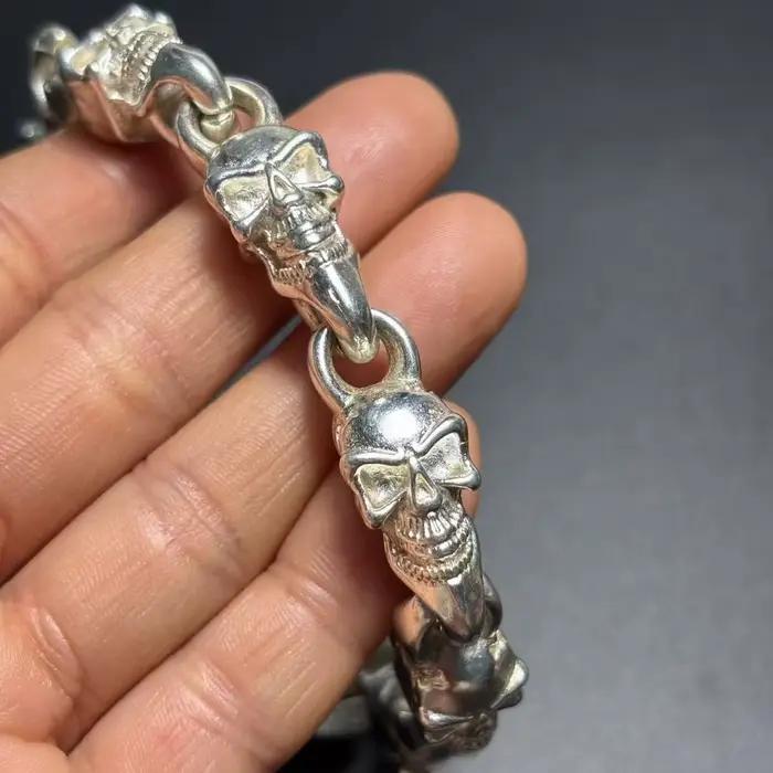 Bracelet Mode tibétain argent classique pour hommes et femmes protection et style pour occasions spéciales