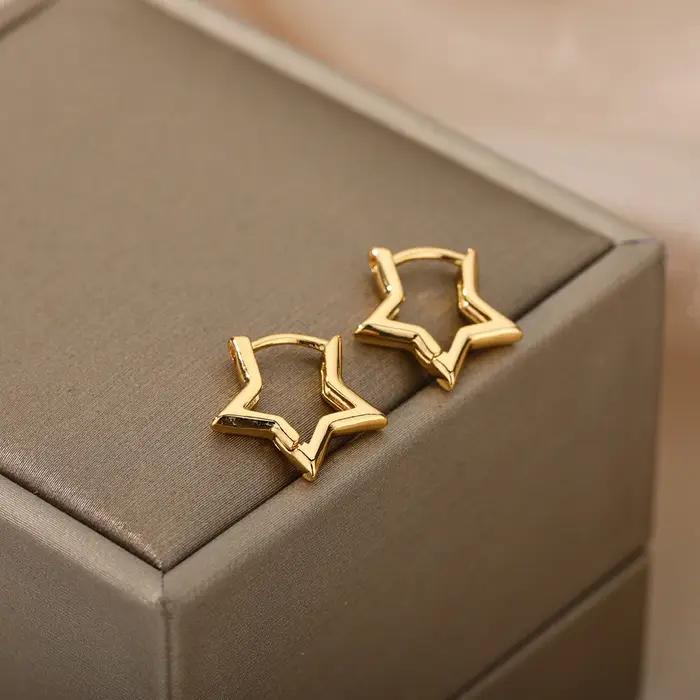 Boucles d'oreilles étoile de luxe pour femmes et filles