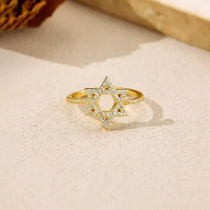 Bague en argent sterling 925 sertie de zircon éblouissant élégante pour femmes occasions spéciales anniversaire soirée fête quotidienne