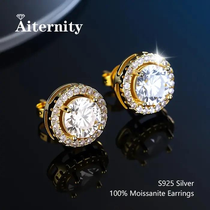 Boucles d'oreilles personnalisées en argent Sterling S925