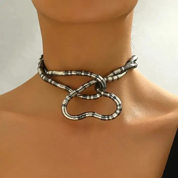 Vinatge – collier géométrique pliable à longue chaîne pour femmes