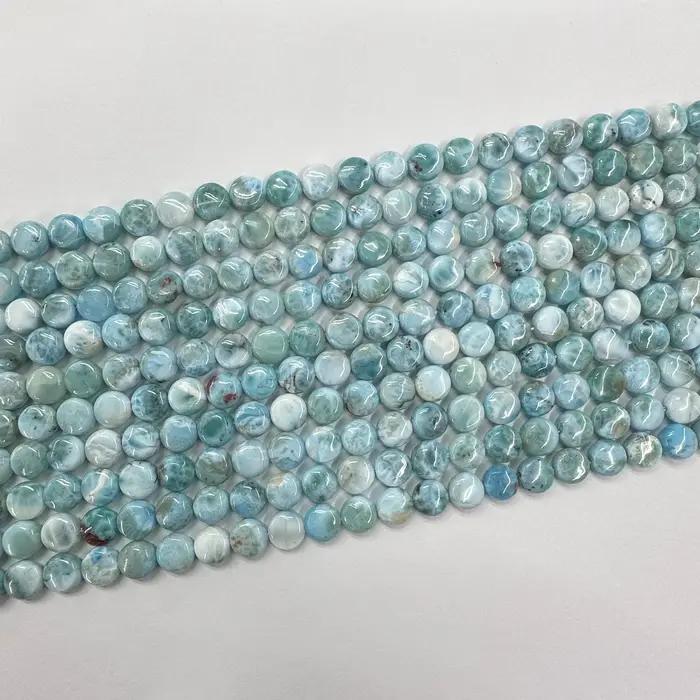 Bracelet élastique à breloques en pierre Larimar de qualité supérieure, bijoux en pierres précieuses
