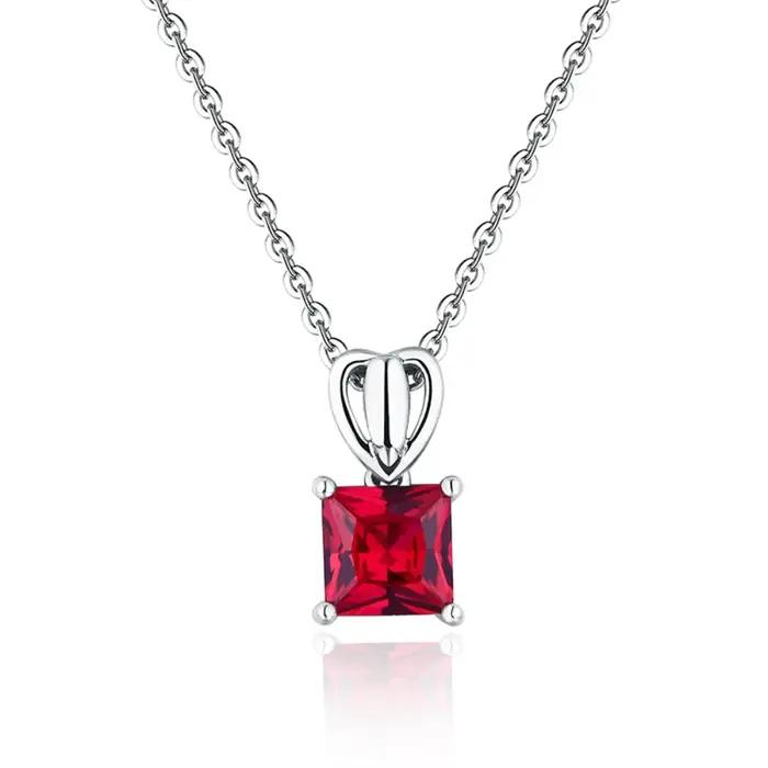 CHARMING 2025 Moissanite colliers pendentif créé saphir améthyste S925 argent pour les femmes avec c