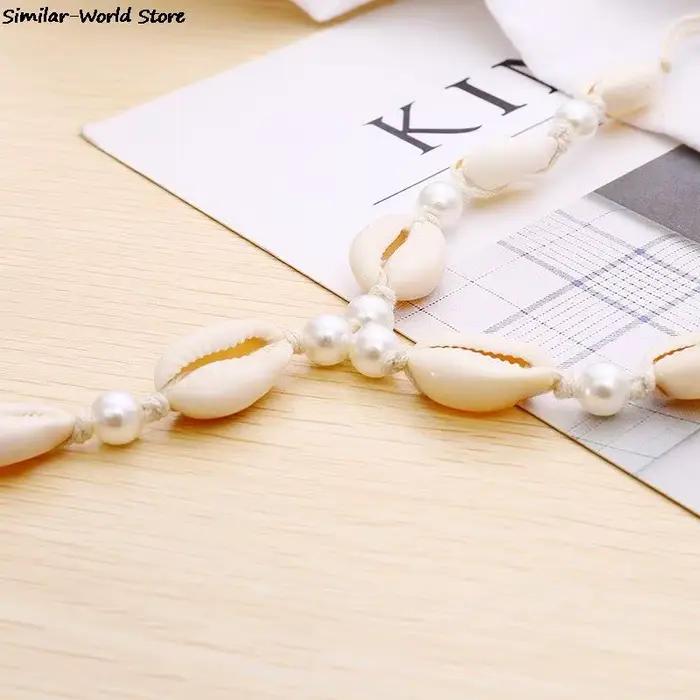 Bracelet de cheville en coquillage bohème pour femmes