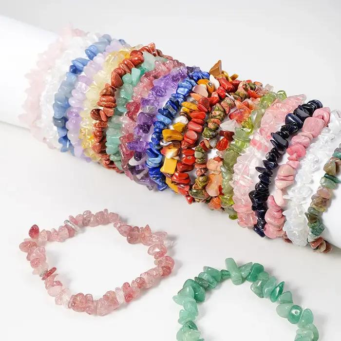 Bracelet en pierre de cristal naturel pour femmes