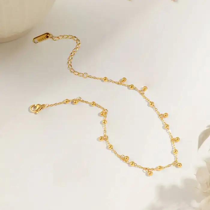 Collier minimaliste en or avec pendentif en forme de haricot pour femmes et filles