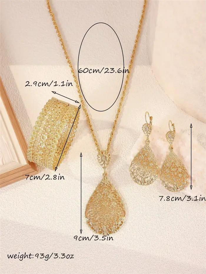 Ensemble de bijoux de luxe pour femmes de style vintage français
