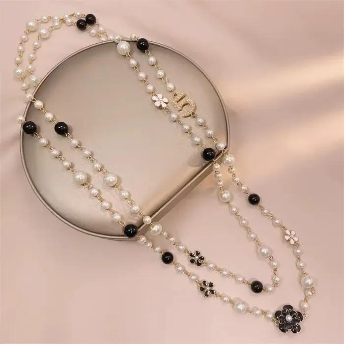 Collier de perles multicouches de luxe