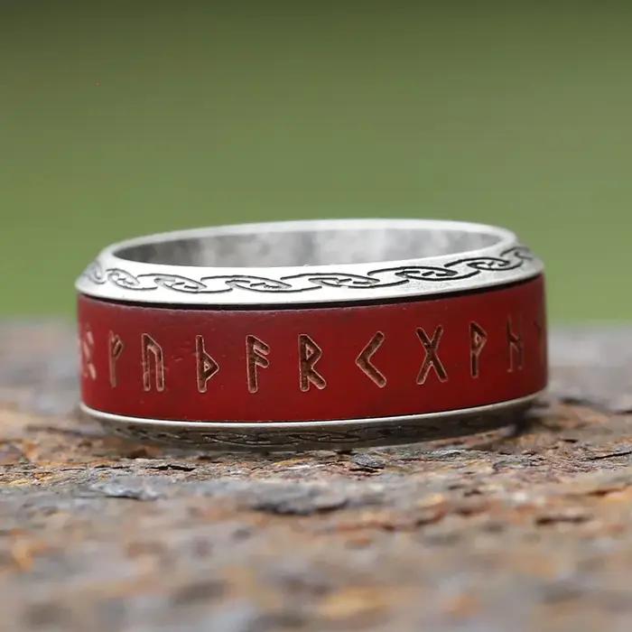 Bague de fiançailles ronde en bois de rose pour hommes