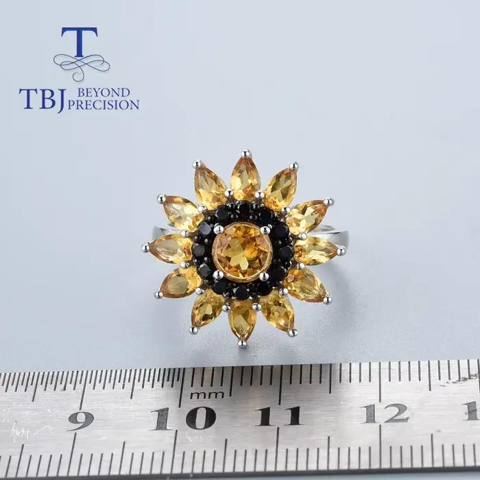 Bague en pierre précieuse citrine naturelle