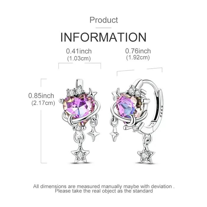 Boucles d'oreilles en argent Sterling 925 pour femmes