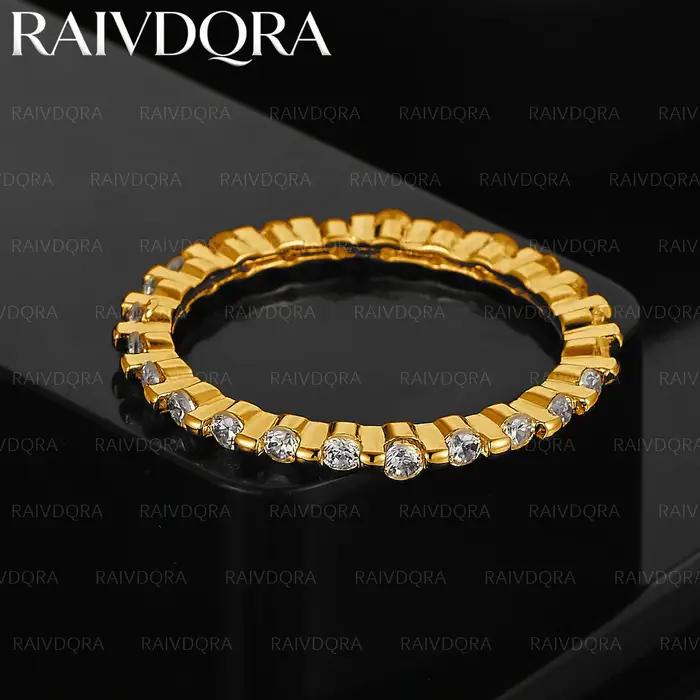 Bague fine en Zircon plaqué or 18 carats pour femmes, bijoux à la mode, Vintage, charme gracieux, ca