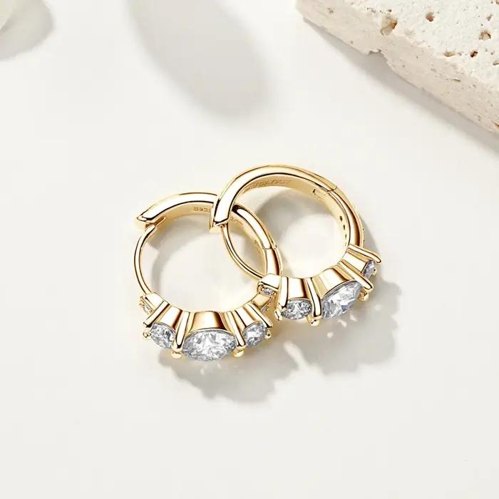 Boucles d'oreilles en argent regardé 1.46 pour femme