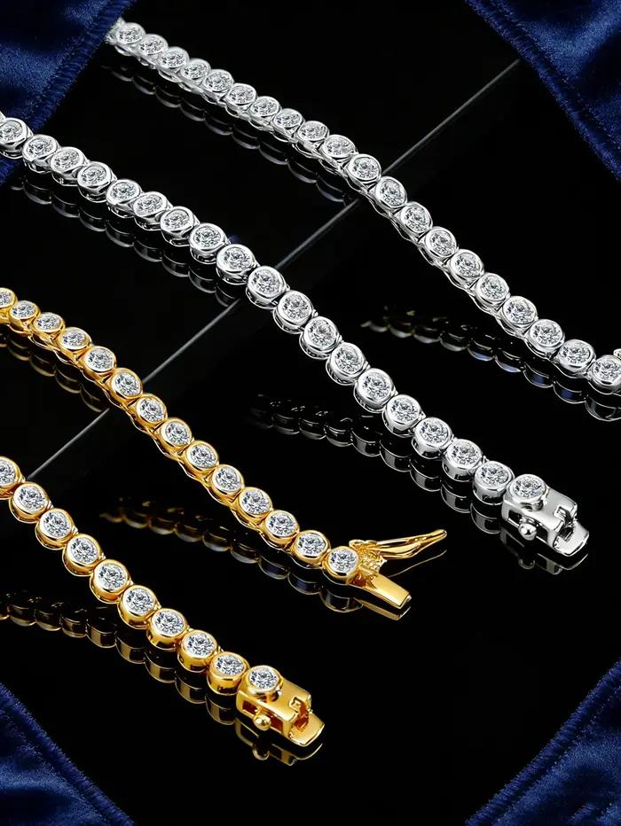 Collier tendance en or 14 carats avec diamants de laboratoire de 3 mm