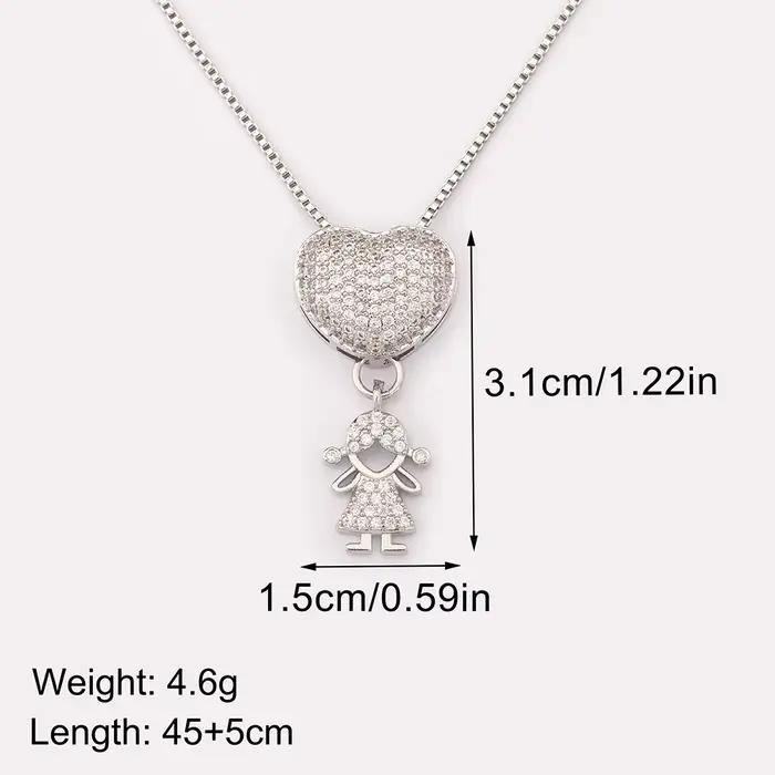 Nidin nouveau Design de luxe cuivre incrusté brillant Zircon garçons et filles pendentif à breloque collier pour femmes mode femme bijoux cadeaux