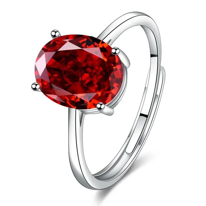 Bague réglable en argent Sterling 925 pour femmes, avec pierres de zircone AAA, bijoux élégants à la