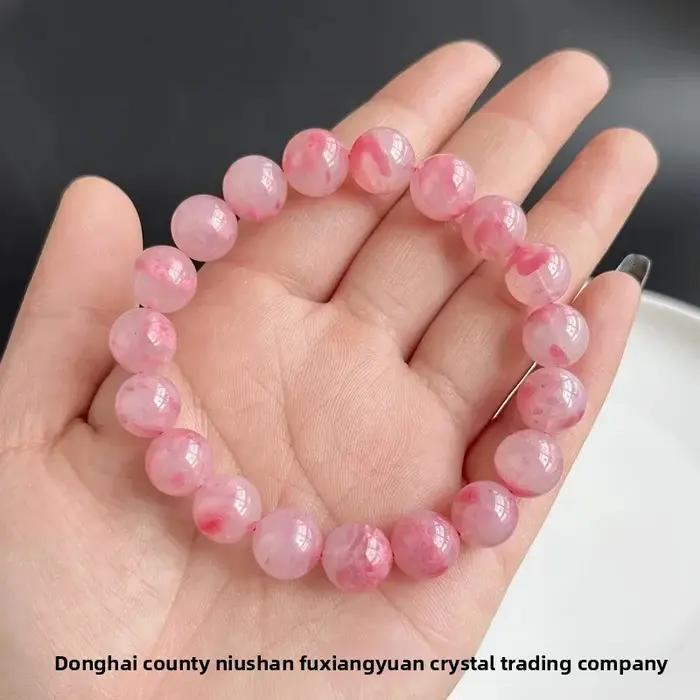 Bracelet en pierre de rose de pluie de cerisier
