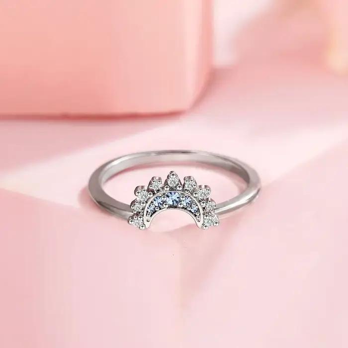 YILUOCD – ensemble de bagues soleil et lune en argent Sterling 925 pour femmes