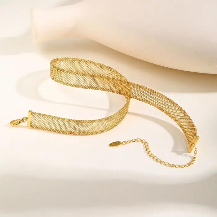 Collier à maillons en maille pour femme