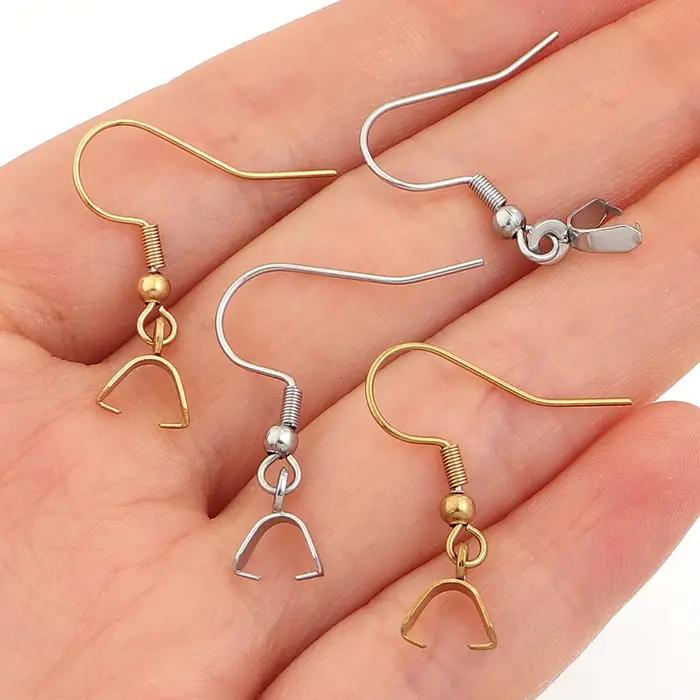 5-10 pièces Crochets de boucles d'oreilles en acier inoxydable