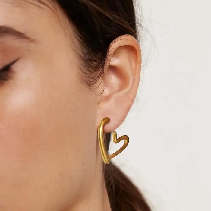 Boucles d'Oreilles Chic en Forme de Cœur