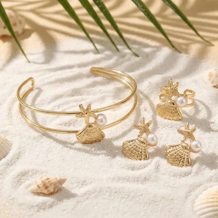 Ensemble de bijoux en métal Design Sense pour femmes