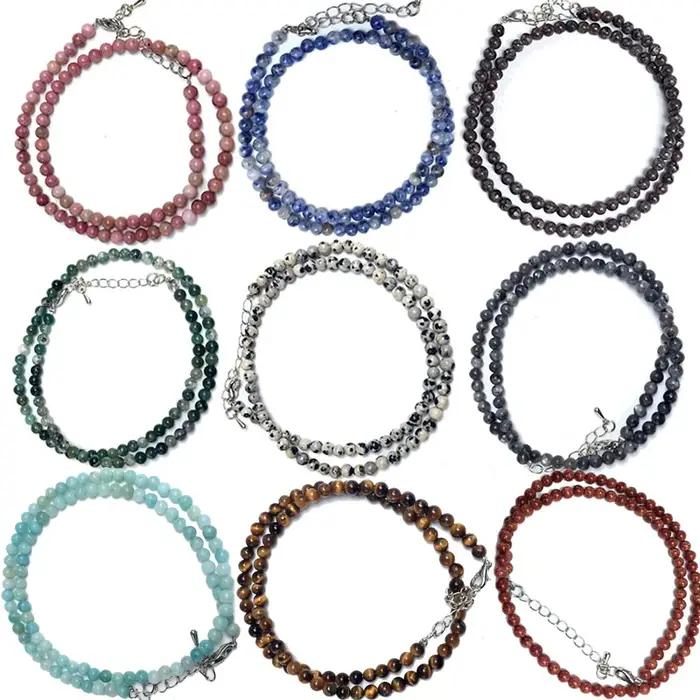 Collier de Perles Naturelles en Œil de Tigre
