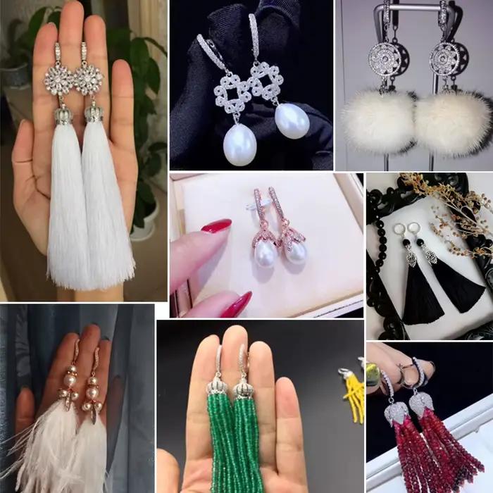Crochets de boucle d'oreille pendants faits à la main pour femmes, accessoires de boucle d'oreille, marquage de bijoux, bricolage, mode, exécutif