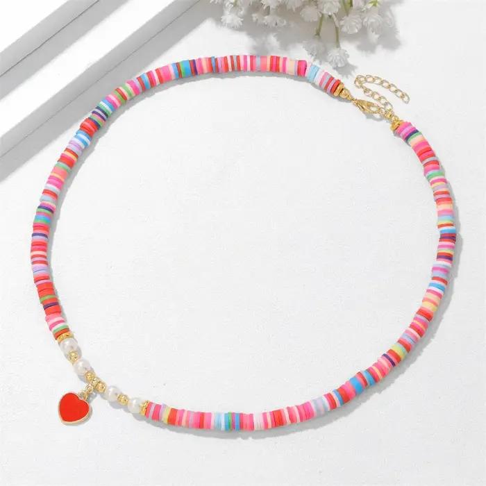 Collier Bohème d'été en perles Heishi pour femme