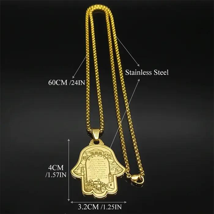 Collier pendentif main Hamsa de Fatima pour hommes et femmes