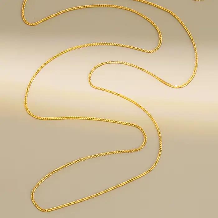 Collier en or véritable 18 carats pour femmes