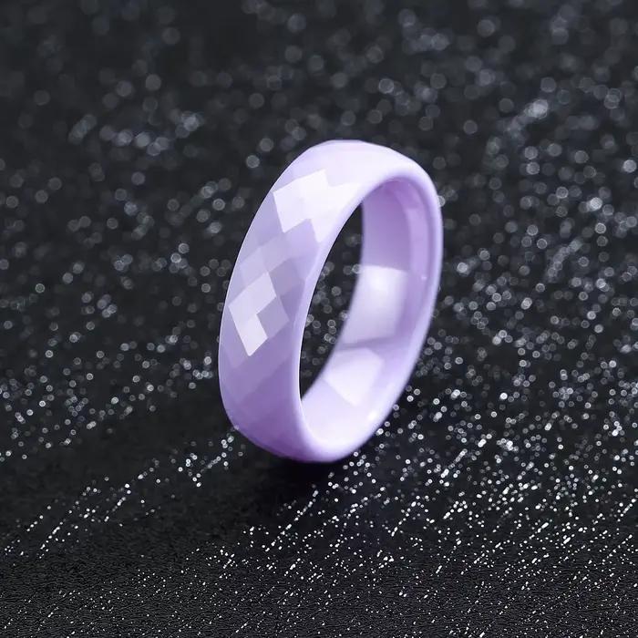 Bague en céramique 6 mm unisexe pour homme et femme, noire, blanche, bleue, verte, rose, violette, simple, alliance de mariage, bague de promesse, hypoallergénique