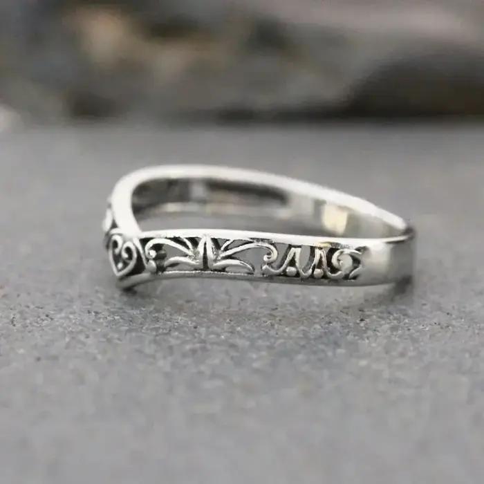 Huitan – bague Design ajouré délicat pour femme