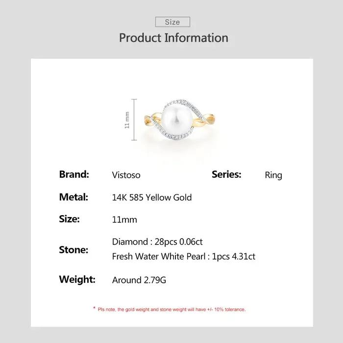 Bague en Or Jaune Authentique 14K 585 pour Femme