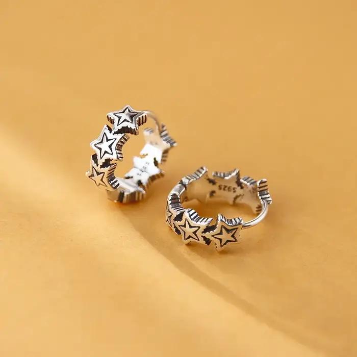 REETI – boucles d'oreilles en argent Sterling 925, étoile, bijoux créatifs et Sexy pour femmes, cade