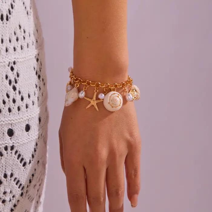 Bracelet Bohème d'Été pour Femme avec Perles et Coquillages