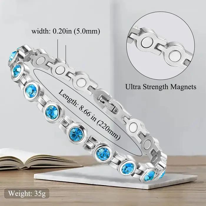 Bracelets à Main en Acier Inoxydable avec Aimants de Force